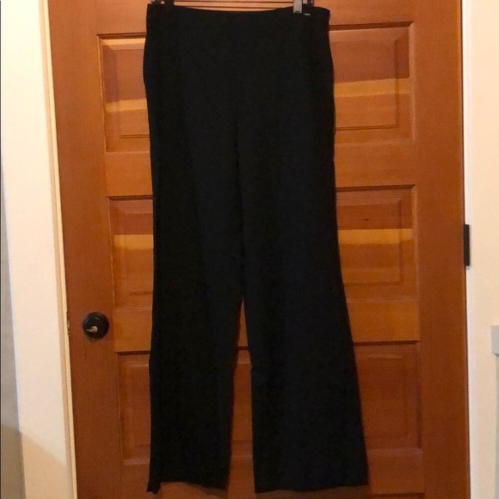 Vintage Chanel wool high rise wide leg side zip minimalist classic trouser pants - Picture 3 of 10